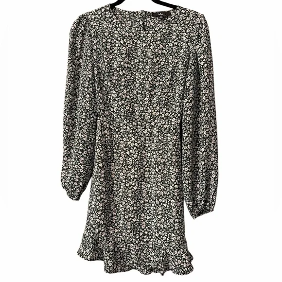 Lulus Blooming Darlin' Green Floral Print Ruffled Mini Dress NWOT - Picture 4 of 9